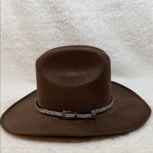 Hat Texas Rhinestone trim felt ranch in Tabacco (H046)